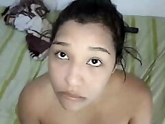 I managed to convince my dark-haired of 18 year old with big boobs neighbor from new York to make a porn video but I never thought this would happen, you should witness it fastly before I delete it!! with Keilimar Gomez and Alejandro Camacho