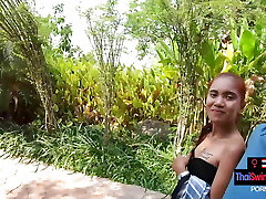 Big ass Thai girlfriend fellates and rides her hung boyfriend after a day out
