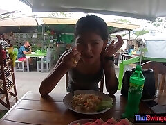 Real first-timer Thai teen cutie pummeled after lunch by her temporary boyfriend