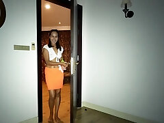 Thai MILF wife hubby foot sex massage