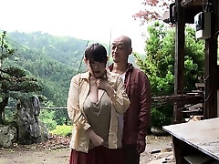 Old man takes advantage of a gigantic Titty Japanese woman