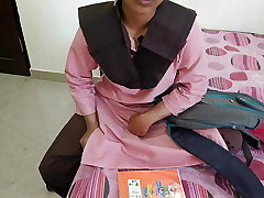 Super-steamy Indian Desi student was fucking with teacher in coching room on dogy style and clear noisy speak talk in Hindi