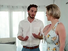 Mom with hypnotizing cleavage Dee Williams bangs her handsome stepson