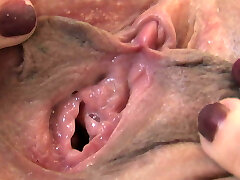 coño contracciones y cremoso orgasmo de cerca