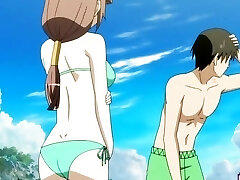 Hentai babe in bikini gets fucked