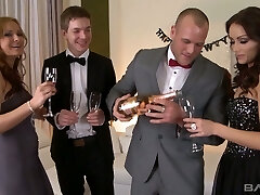 Gorgeous Abbie Cat and her whorish friend love scorching group sex sessions