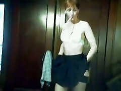 This wicked MILF in sumptuous skirt loves to smoke and she masturbates a lot