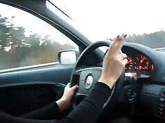 super-steamy milf smoking in car