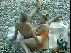 Voyeur Beach Bisexual 3some