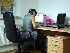 Homemade clip of office slut smashing
