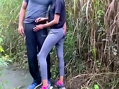 Very Risky Public Pound With A Fantastic Girl At Jogging Park