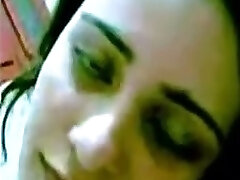 Brunette Arab slut shows her pussy and funbags on webcam