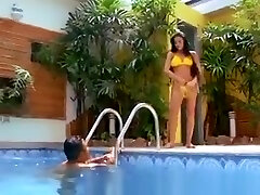 Latin Whore Fucked By The Pool