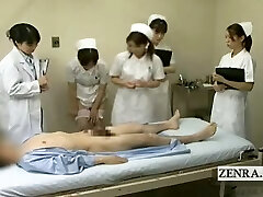 Subtitled CFNM Japanese doctor nurses fellatio seminar