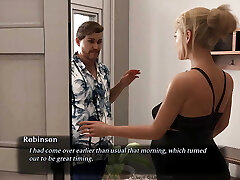 un matrimonio perfecto: la ama de casa infiel embarazada recibe un masaje de su vecina-episodio 29