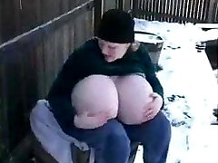 Keisha Evans Jiggling her huge fake knockers