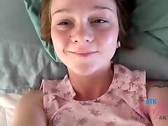 Sleepy nubile is about to get nailed, because her boyfriend's dick got rock rock-hard