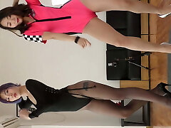 Dance in stocking and heels 15