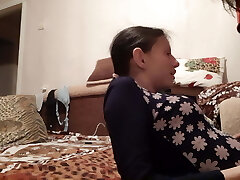 Fucked in the mouth of her neighbor - Girl-on-girl-illusion