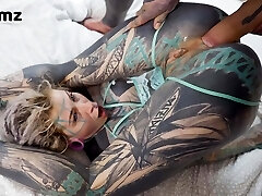 Tattooed Anuskatzz gets ravaged balls deep in her ass