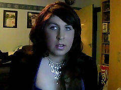 BBW Crossdresser Strips Jerks Spunks