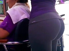 My buddy is addicted to making mischievous videos of sexy butts of lusty femmes