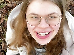 German Teenie 18yo first BLOWJOB OUTDOOR