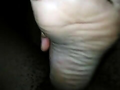 Plumper footjob that is strange.