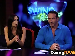 Swinger amateur couples have fun in reality display