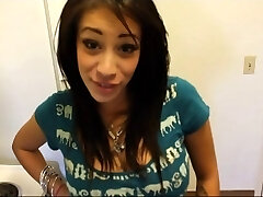 Jamie on Her Knees In The Kitchen