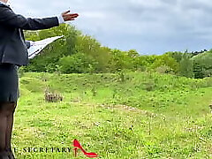 my private secretary roughly used outdoors and destroying her business clothes