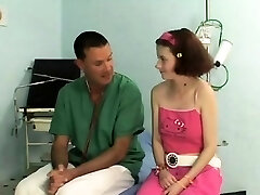 busty red-haired teen fucked by her doctor