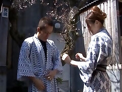 Diminutive tits cutie Misuzu Takashima gets fucked nut sack deep in outdoors