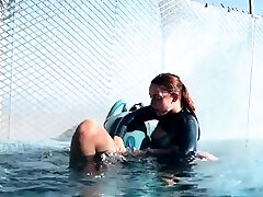 Eroteric Shibari Bondage Underwater Spandex Struggle -