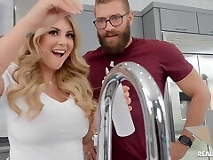 Ripped Yoga Trousers After Oil Drenched Tittyfucking W Kayla