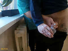 they take man gravy for tests, the nurse strokes off my cock