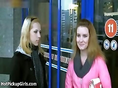 Cute towheaded and brunette girls get horny part4