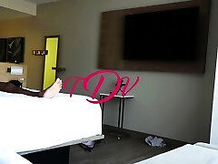 Sexy African beauty gives interracial blowjob on hidden web cam