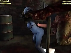 Hell Demons nailing Gaming girls 3D Animation