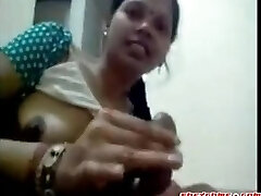 Horny mature indian slut sucks on hard man rod