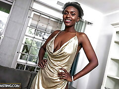 First-timer dark-hued model gets the job done right at the casting POV