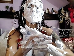 Short shaving testicle tonic all over my face and ass