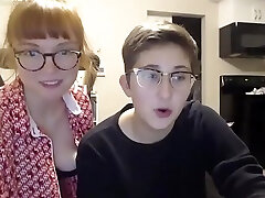 nerdy girl decides to call her new lesbian mate for epic sex