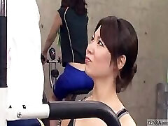 Chinese trainer gets erection at the gym