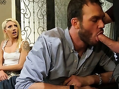 Blond girlfriend Sophia Grace finds out that her bf is bisexual