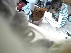 Gorgeous amateur wife was caught on spy cam masturbating