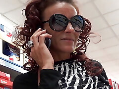 Italian MILF Gives a Oral in the Supermarket Parking Lot