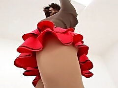 Shame on Shinkosha Shiori ! voyeur enjoys her satin panties: upskirt view 2