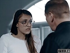 Unspoiled TABOO Priest Convinces Nervous Teenie To Give Up Her Anal Virginity