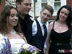 Bi-atch bride Brooklyn Blue is fucked by barman right on the pub counter